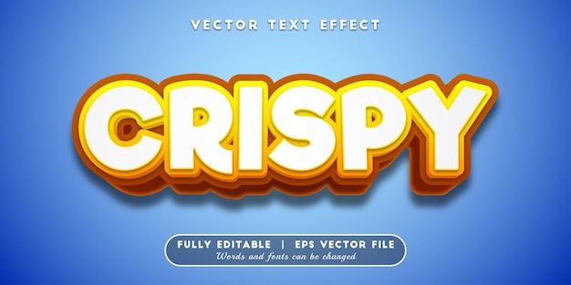 Crispy Text Effect, Editable Text Style