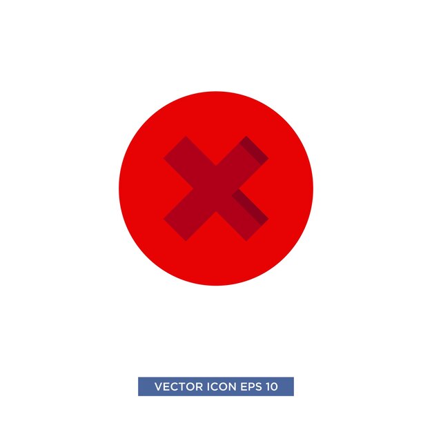 Cross mark icon vector illustration
