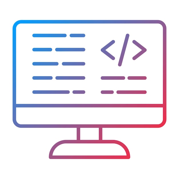 css code icon vector image can be used for coding and development