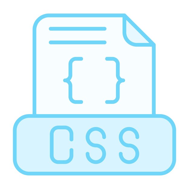 css file icon vector image can be used for computer programming