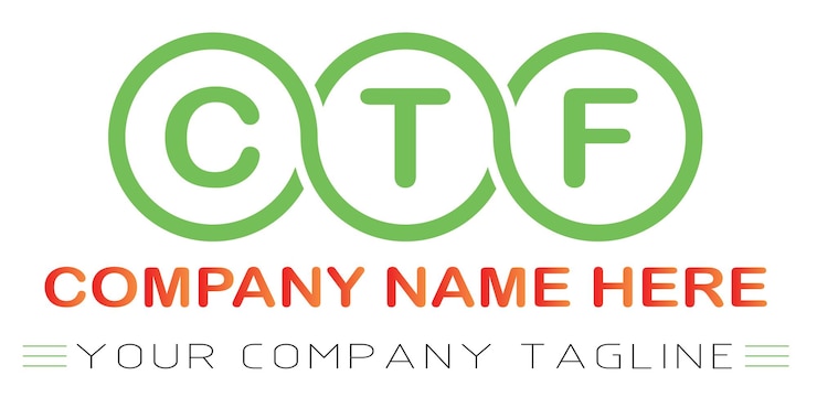 Vektor ctf letter logo design