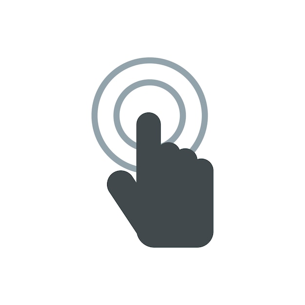 cursor hand icon in flat style isolated on white background computer and internet symbol