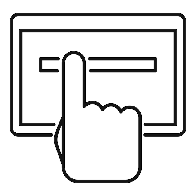 Cursor paste links icon Outline cursor paste links vector icon for web design isolated on white background