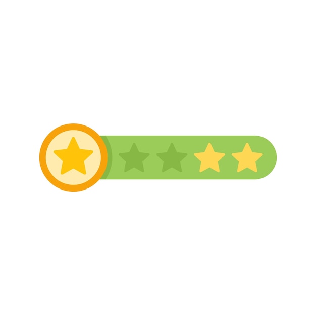 Customer satisfaction meter showing four out of five stars rating