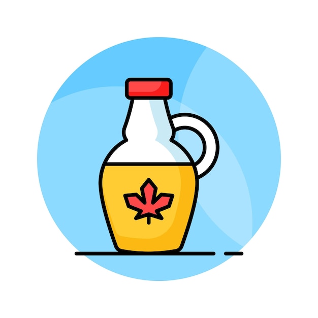 Customizable vector of maple syrup in modern style ready to use icon