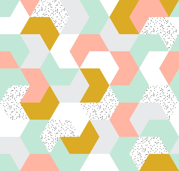 Cute colorful arrow seamless pattern. Endless background of geometric shapes.