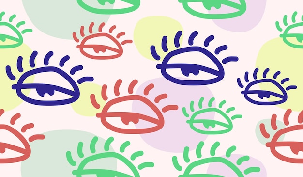 Cute eye symbol pattern background vector design