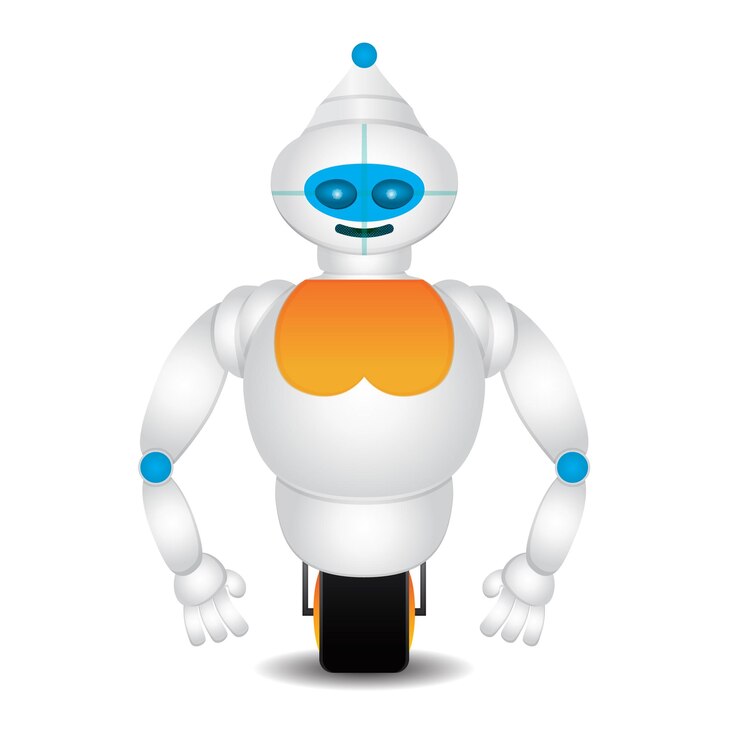 Vektor cute happy robot isolated on white background