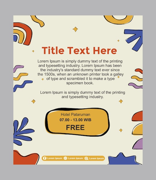 Cute poster template