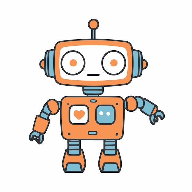 Cute vector illustration of a Robot for kids