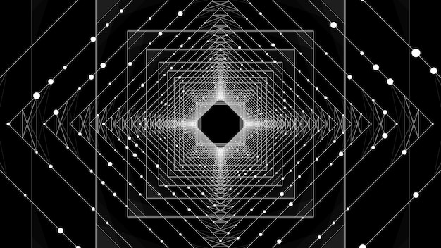 cyber futuristic speed tunnel scifi vector wormhole abstract 3d wireframe portal with connections lines and dots data flow technology grid funnel