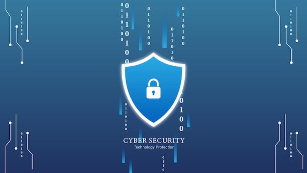 Cybersecurity technology protection concept background