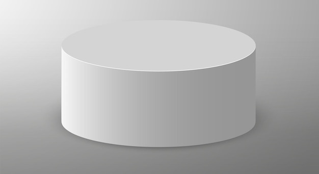 d podium pedestal platform or showroom stand white round studio stage platform vector empty arena