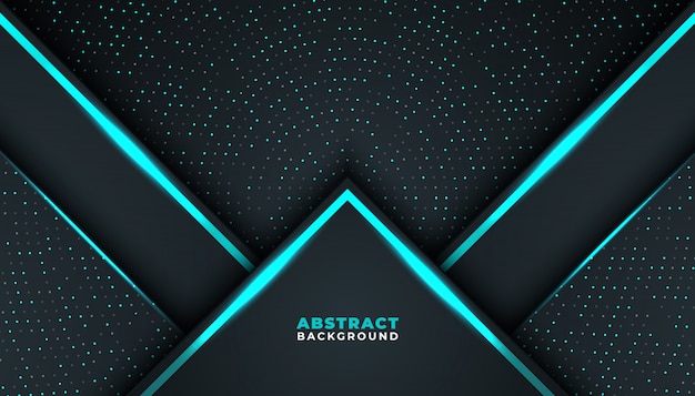 Dark abstract background with dark blue overlap layers