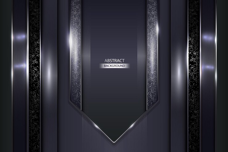Dark Black Abstract Background With Glossy Lines Effect