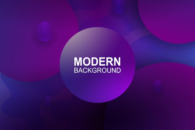 Dark blue texture design with purple circles round frame with gradient