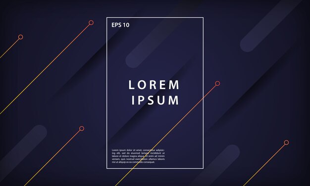 Dark colorful minimal geometric background. Dynamic shapes composition.