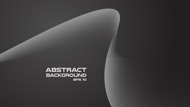Dark Gray abstract background with curve line for backdrop or presentation