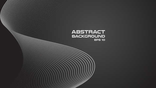 Dark Gray abstract background with curve line for backdrop or presentation