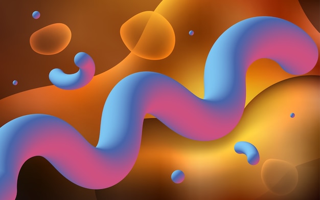 Dark Orange vector background with abstract circles