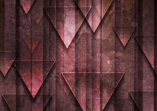 dark red grunge geometric background with triangles