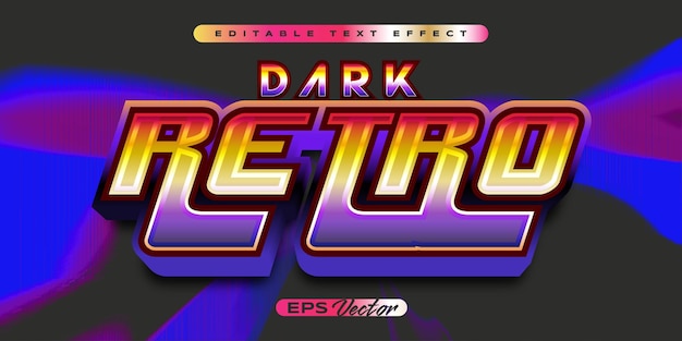 Dark retro Y2K editable text effect