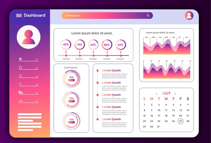 Vektor dashboard d