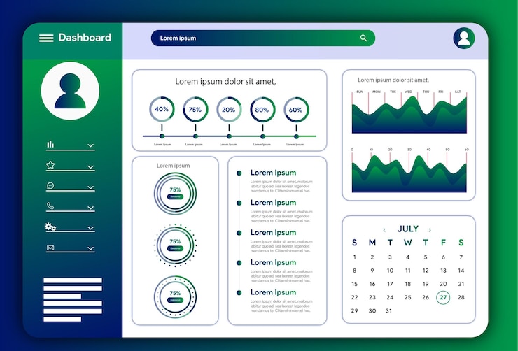 Vektor dashboard d