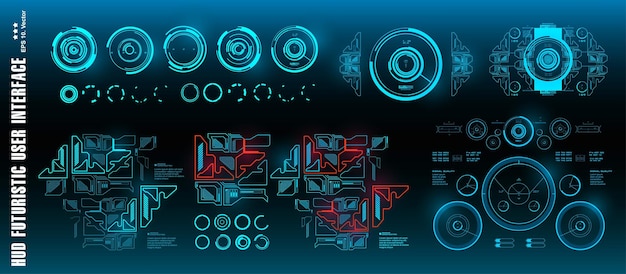 dashboard display virtual reality technology screen hud futuristic green user interface target