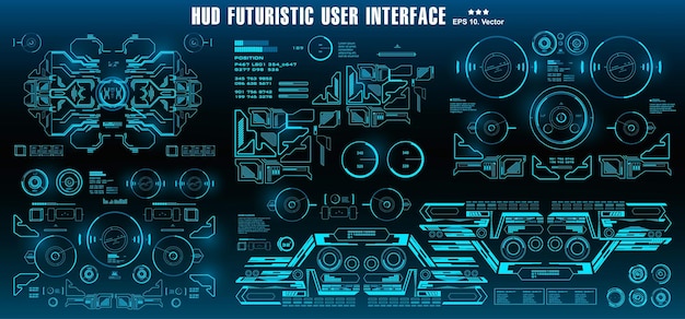 dashboard display virtual reality technology screen hud futuristic user interface target