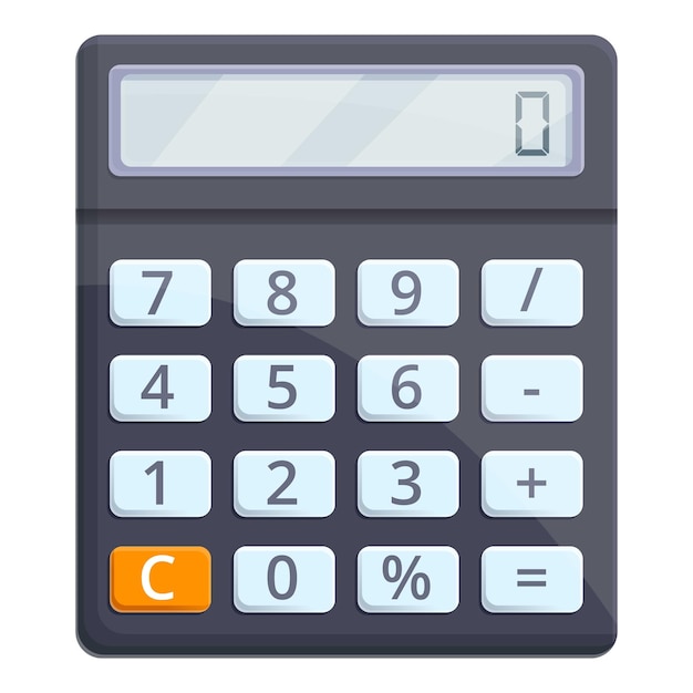 Data calculator icon Cartoon of data calculator vector icon for web design isolated on white background