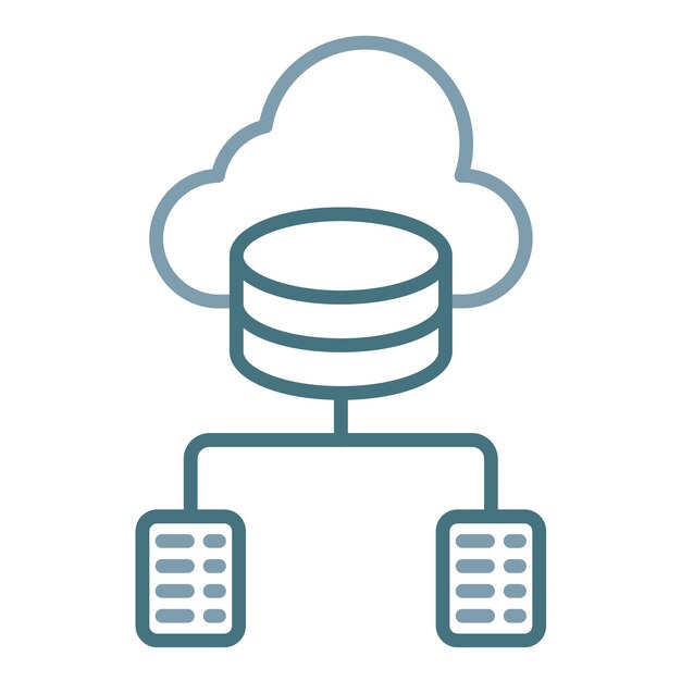 data infrastructure flat illustration