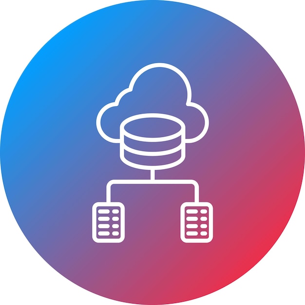 data infrastructure icon vector image can be used for big data