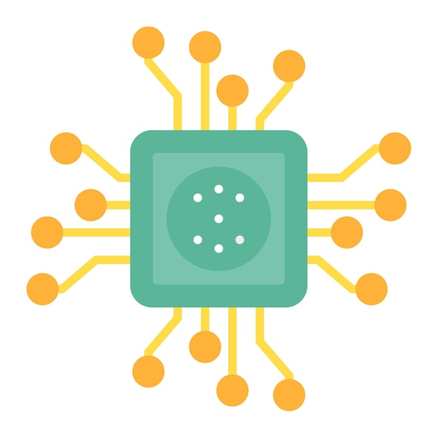 Data Processor Flat Illustration