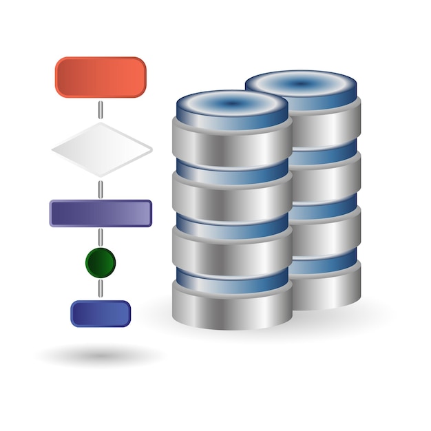 Data Structure icon 3d illustration from data science collection Creative Data Structure 3d icon for web design templates infographics and more