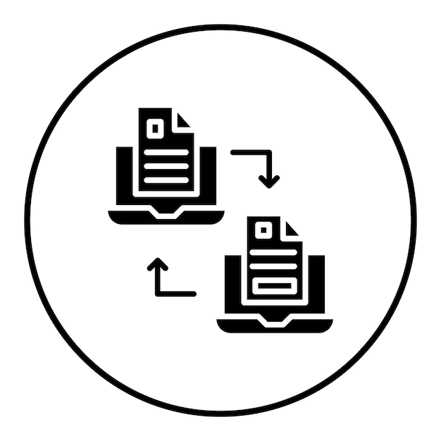 data transfer vector icon can be used for coding and development iconset