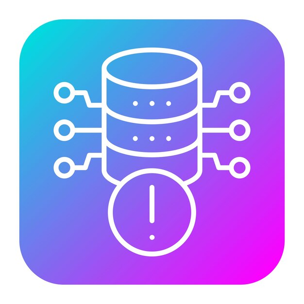 database alert vector icon can be used for web hosting iconset