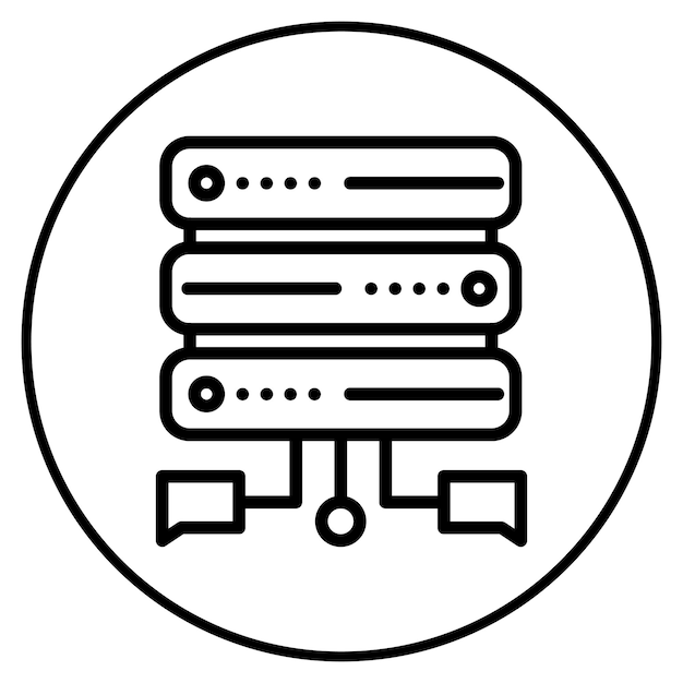 Database Chat Vector Illustration