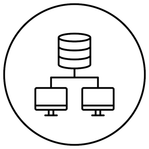 database network icon vector image can be used for web hosting