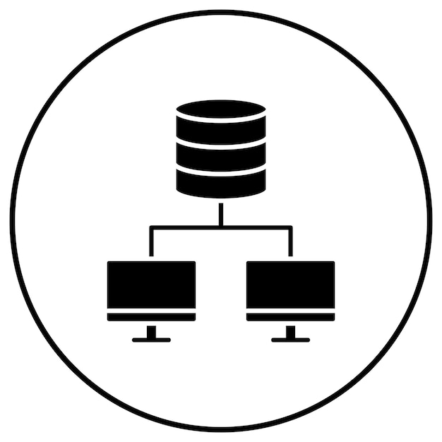 database network icon vector image can be used for web hosting