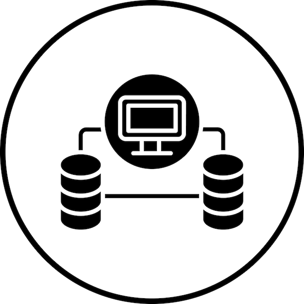 database network icon vector image can be used for web hosting