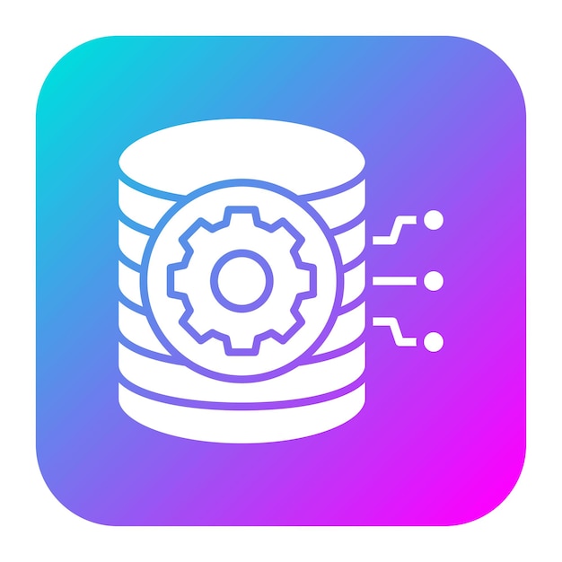 database settings vector icon can be used for web hosting iconset