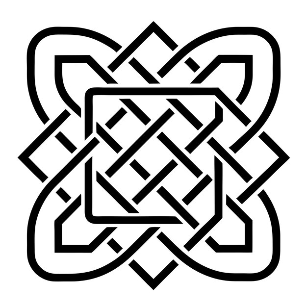 decorative celtic knot vector silhouette