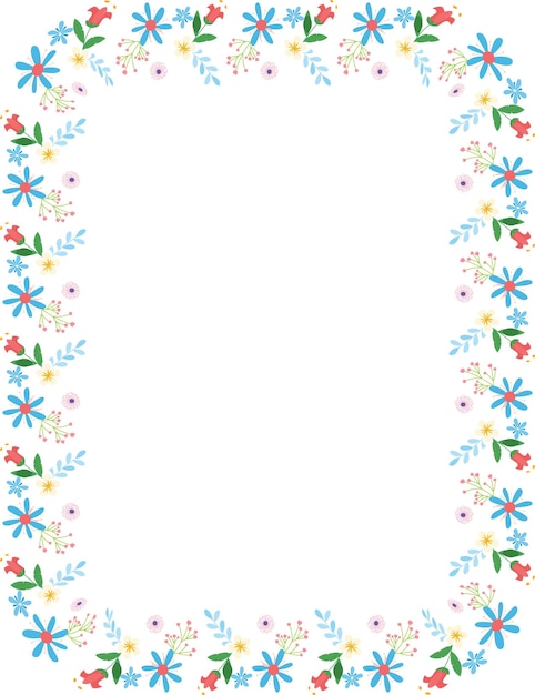 decorative floral frame design element digital illustration