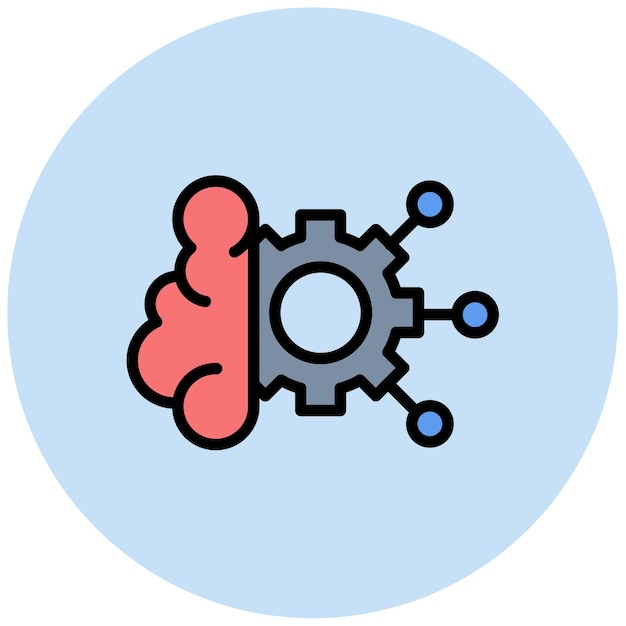 deep learning icon vector image can be used for robotics
