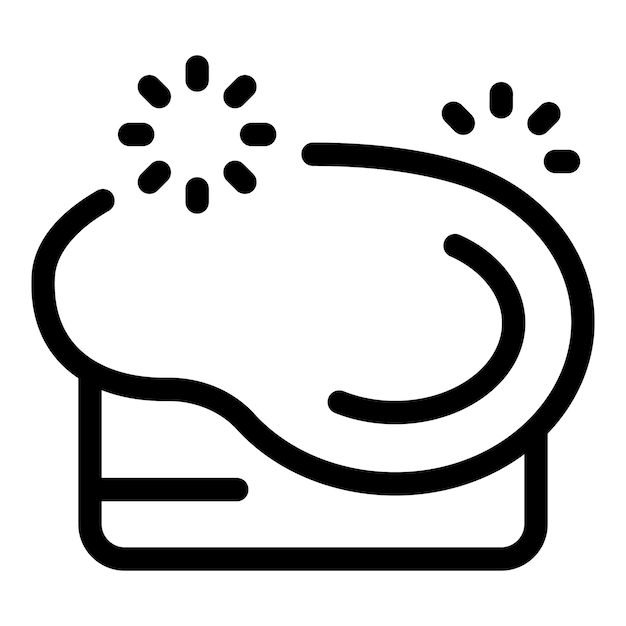 Delicious sandwich with melted cheese and sparkle icons
