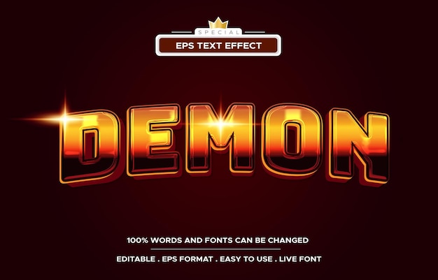 Demon redigerbar teksteffekt mal