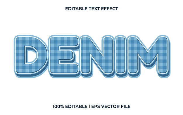 denim editable text effect, lettering typography font style, colorful 3d text for tittle