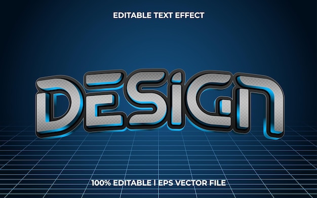 design 3d editable vector text effect modern concept text effect with combination metal colors