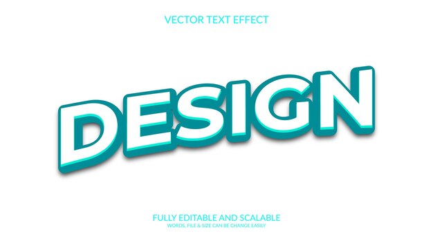 design 3d vector eps text effect template
